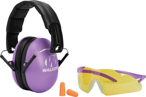 Walker's Youth and Women's Passive muff Glasses combo, Purple view 2