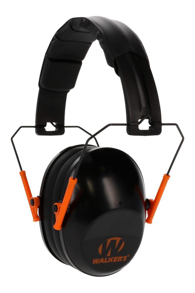 Walker's Passive Folding Muff, Black and Orange