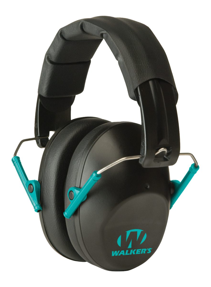 Walker's Passive Low Profile Folding Muff- Black/Teal