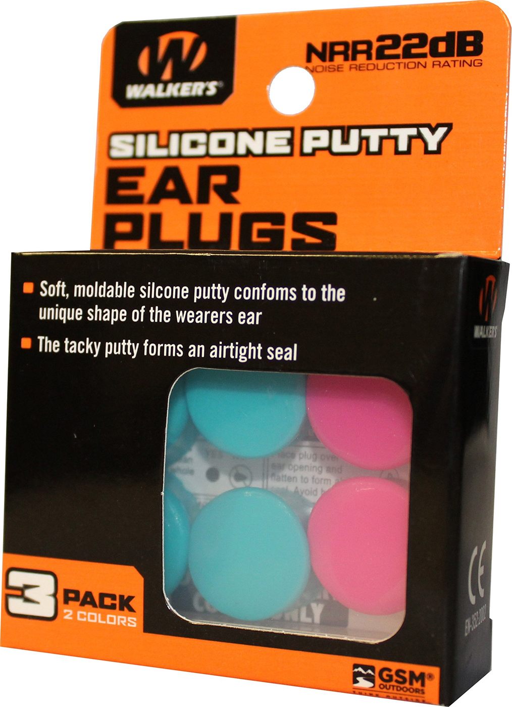 Walker's Silicone Putty - Soft Moldable Tacky Adaptable 20dB NRR Noise-Bloc