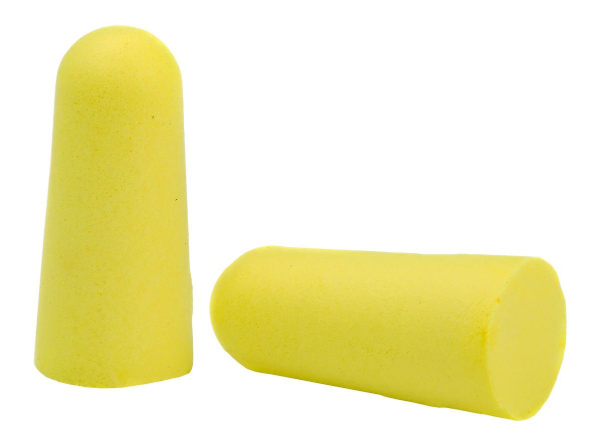 Walker's 7 Pairs Neon Yellow Foam Ear Plugs with Orange Aluminum Canister,B