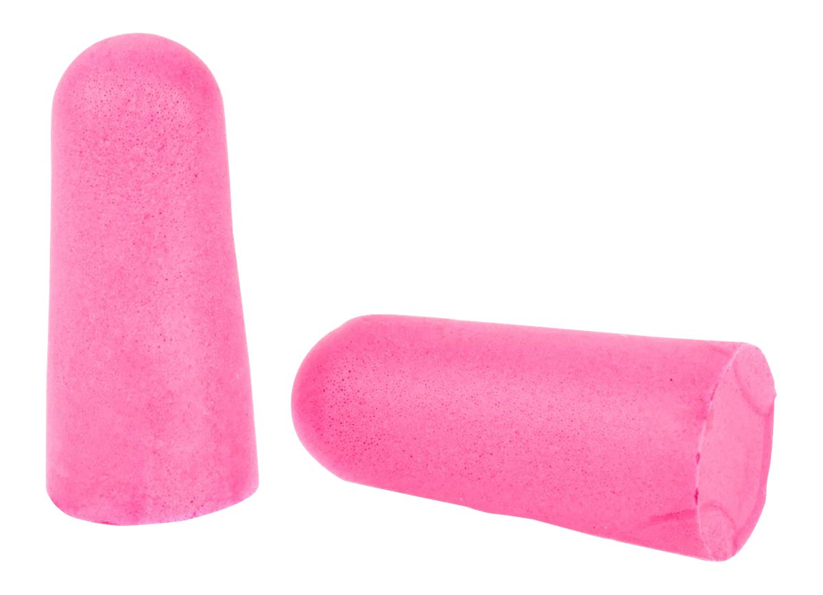 Walker's 7 Pairs Neon Pink Foam Ear Plugs with Black Aluminum Canister
