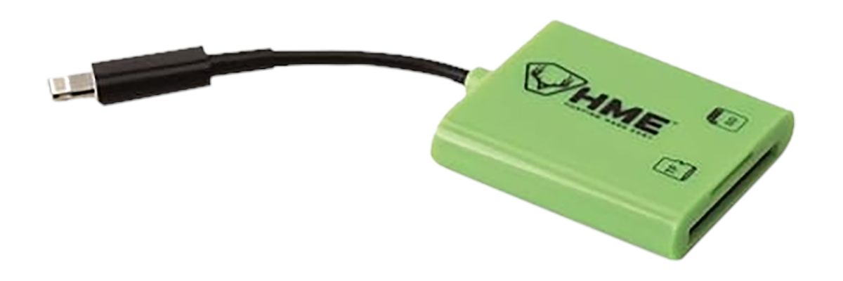 Gsm HME Memory Card Reader iOS Fits iPhone/iPad Up To 256GB Black/Green