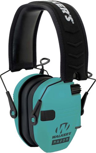 Walker's Razor Slim GWP-RSEM-LTL Electronic Muff Light Teal, 2 'AAA' Batter view 2