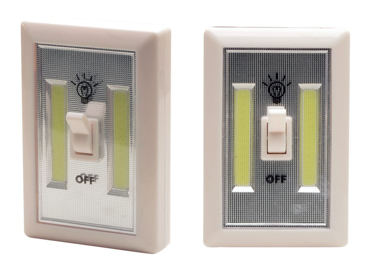 Cyclops COB LED Light Switch - 2 Pack Powerful Compact Portable Battery-Ope