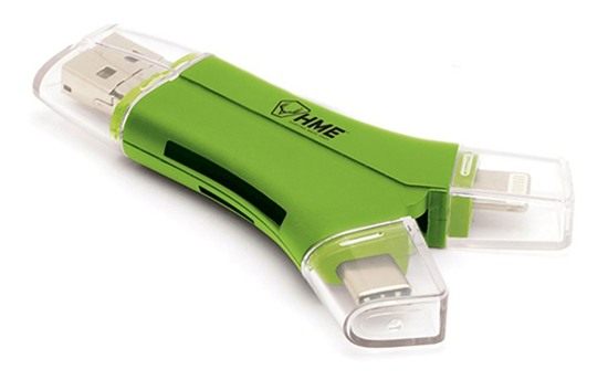 HME 4: 1 Card Reader, Green, Normal view 2