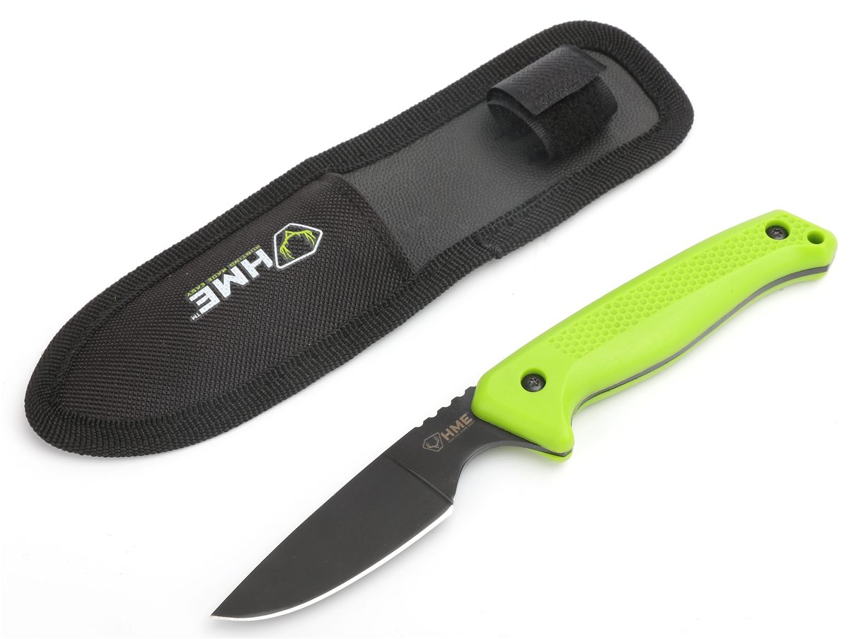 HME Fixed Stainless Steel Caping Black Oxide 2.5in Blade Knife with Heavy-D view 2