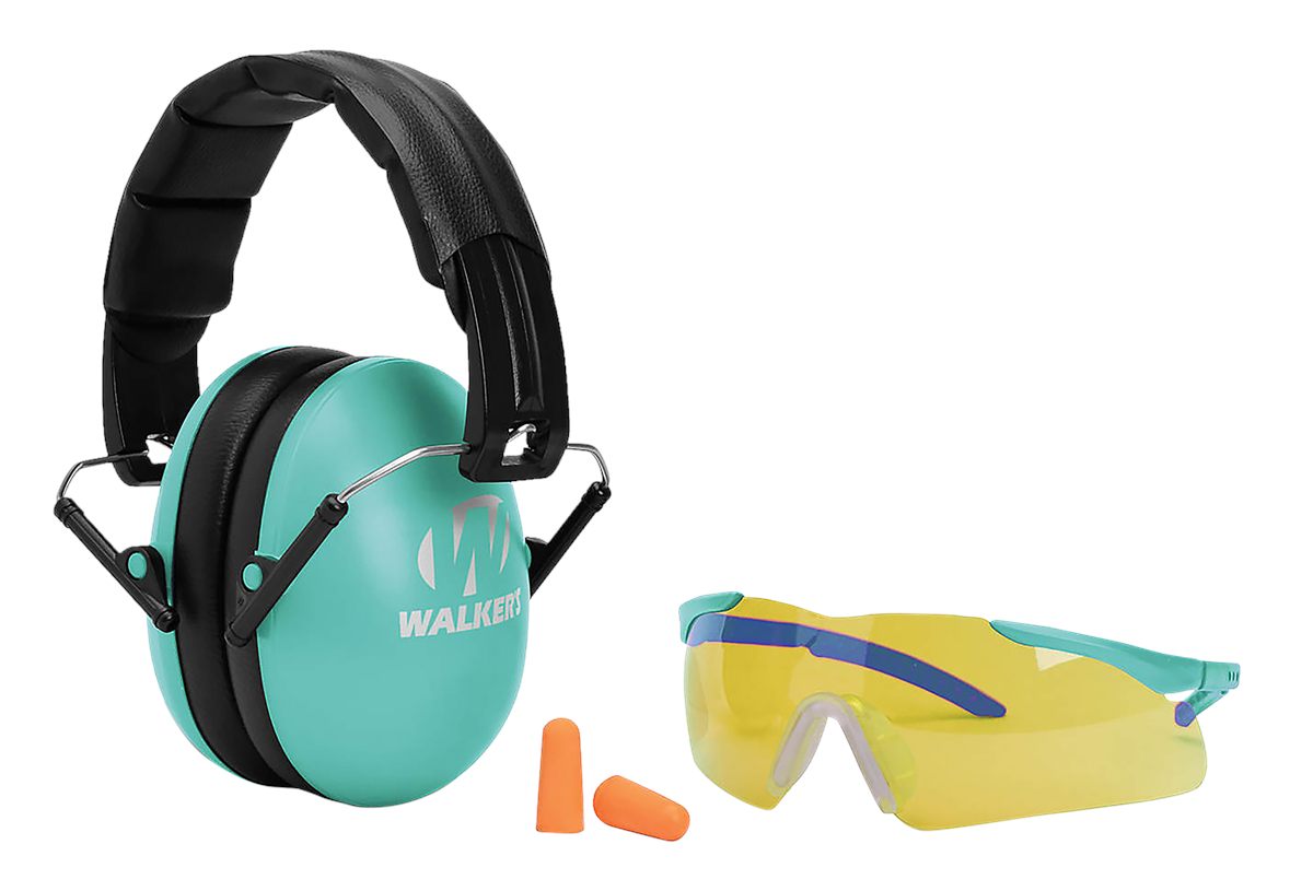 Walker's Youth Women's Shooting Low Profile Folding Padded Headband Adjusta