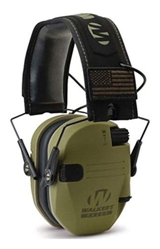 Walker's Razor Patriot Electronic Earmuff 23 DB Gray GWPRSEMPATGY view 2