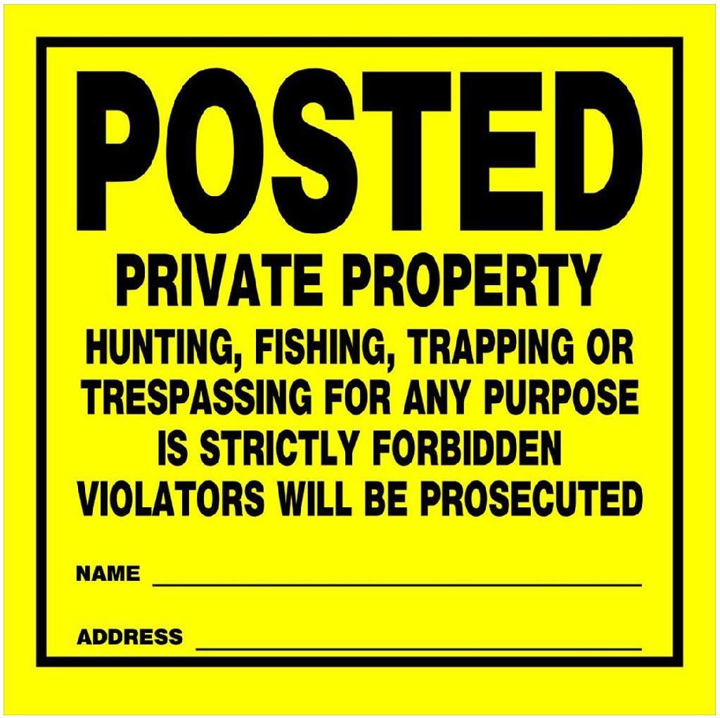 HME Durable No Tear Vinyl 11' x Protecting Posted Private Property Signs view 2