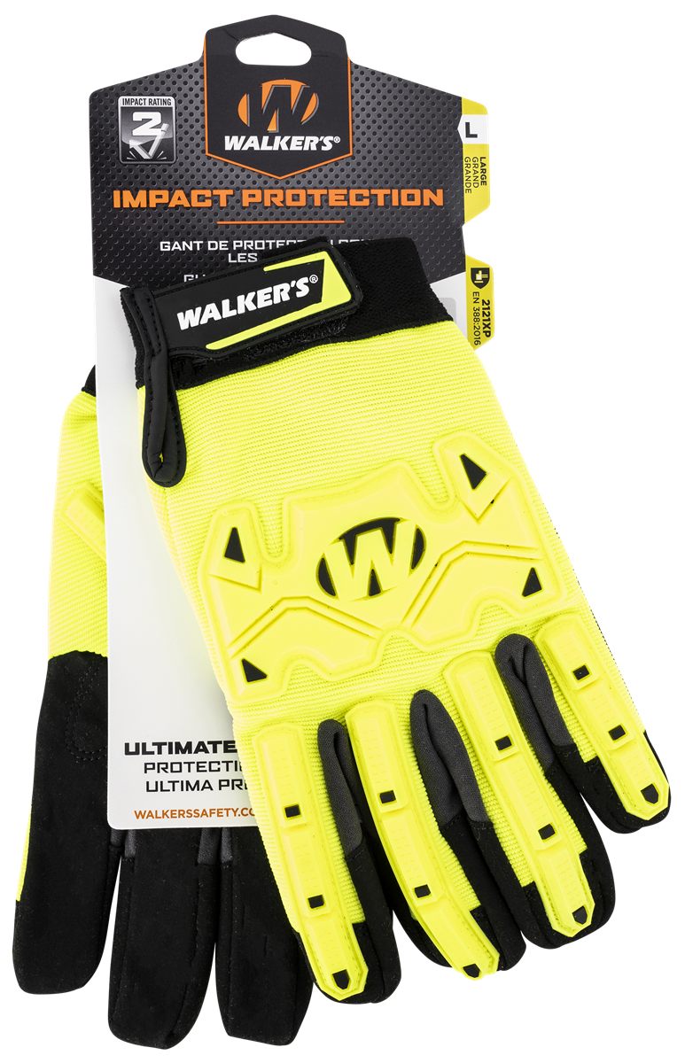 GSM Outdoors Walker's GWPSFHVFFIL2SM Impact Protection Yellow/Black Synthet