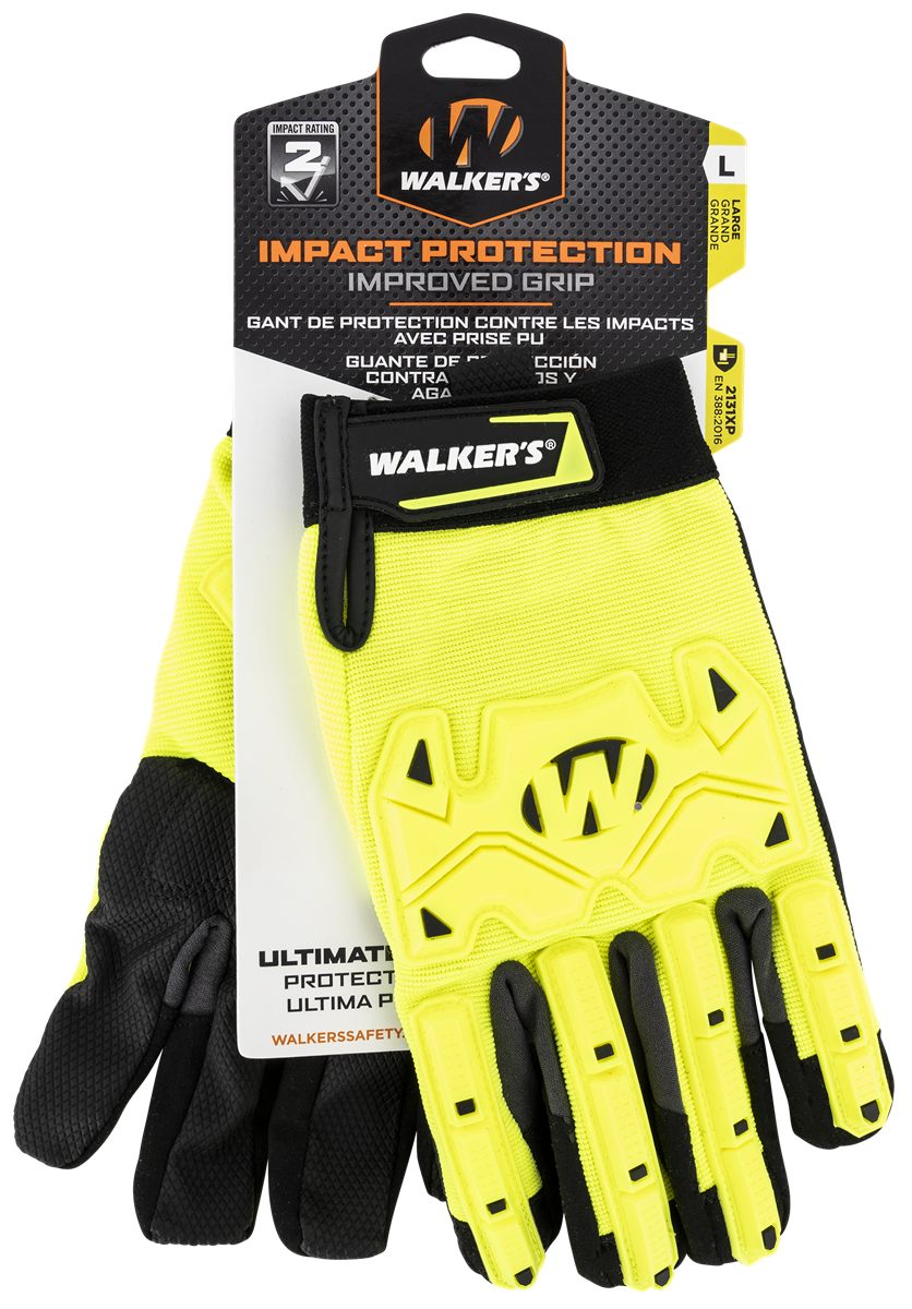 Walker's Men's Impact Resistance Poly Glove | Durable Anti-Shock EN388 Padd view 2
