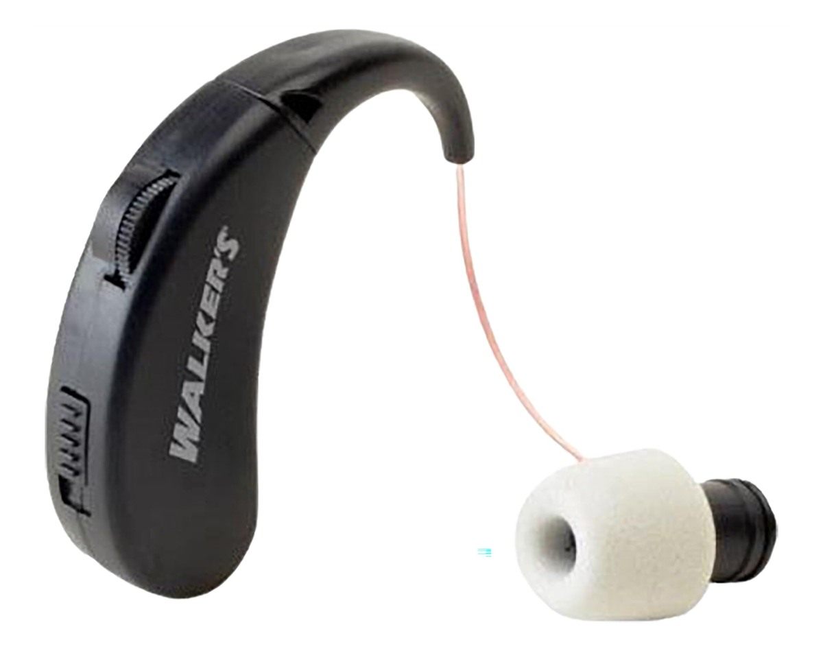 Walker's Ultra Ear BTE Rechargeable Compact Adjustable 22dB Noise Reduction Hunting Outdoor Sound Amplifier Hearing Enhancer | Ear Tips, USB Charging Cable, Cleaning Brush - 2 Pack view 2