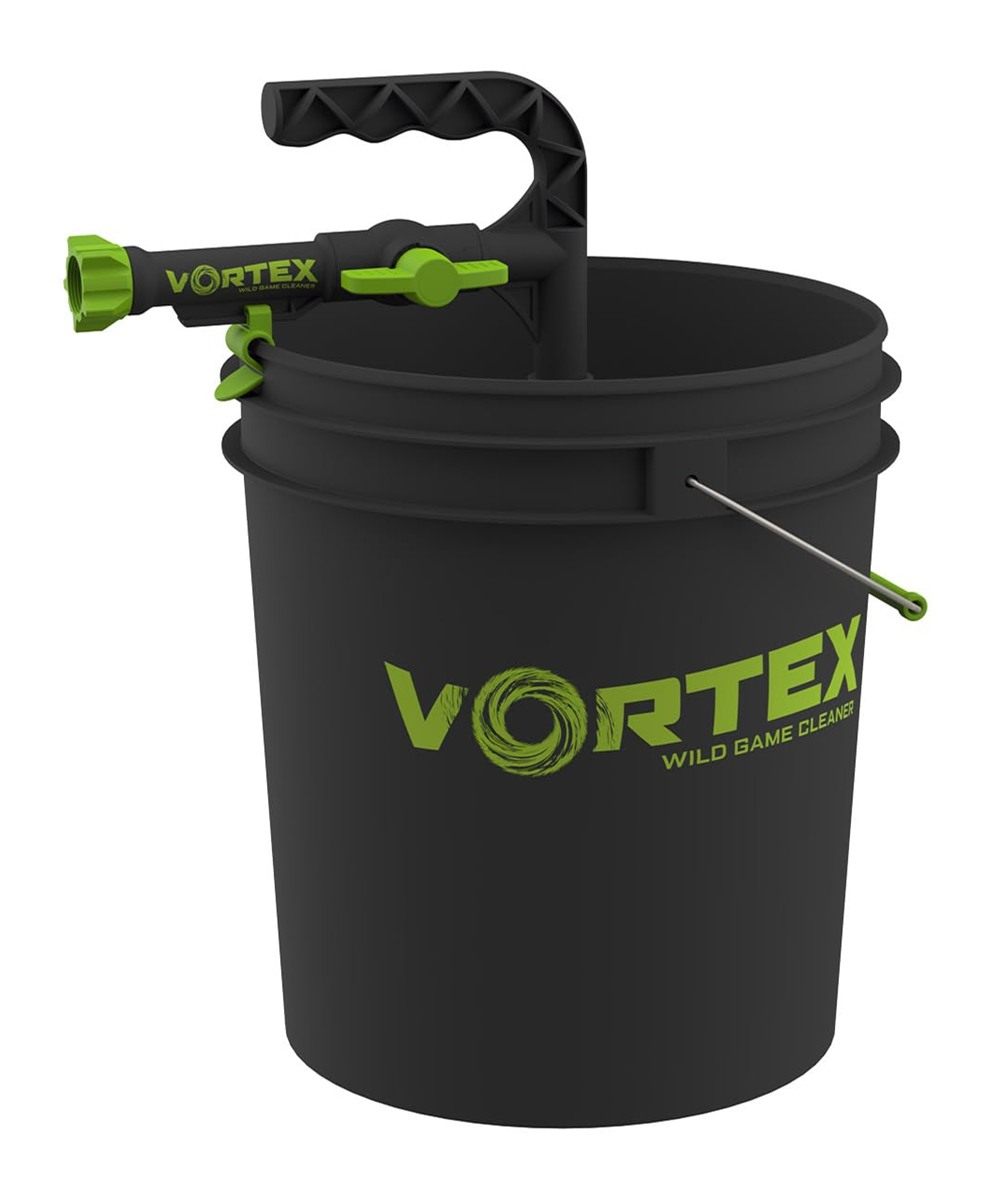 HME Game Washer with Bucket | Portable Durable Effective Wild Game Cleaner with Adjustable Water Flow Valve & V?rt?? 5-Gallon Bucket for Field Dressing & Processing