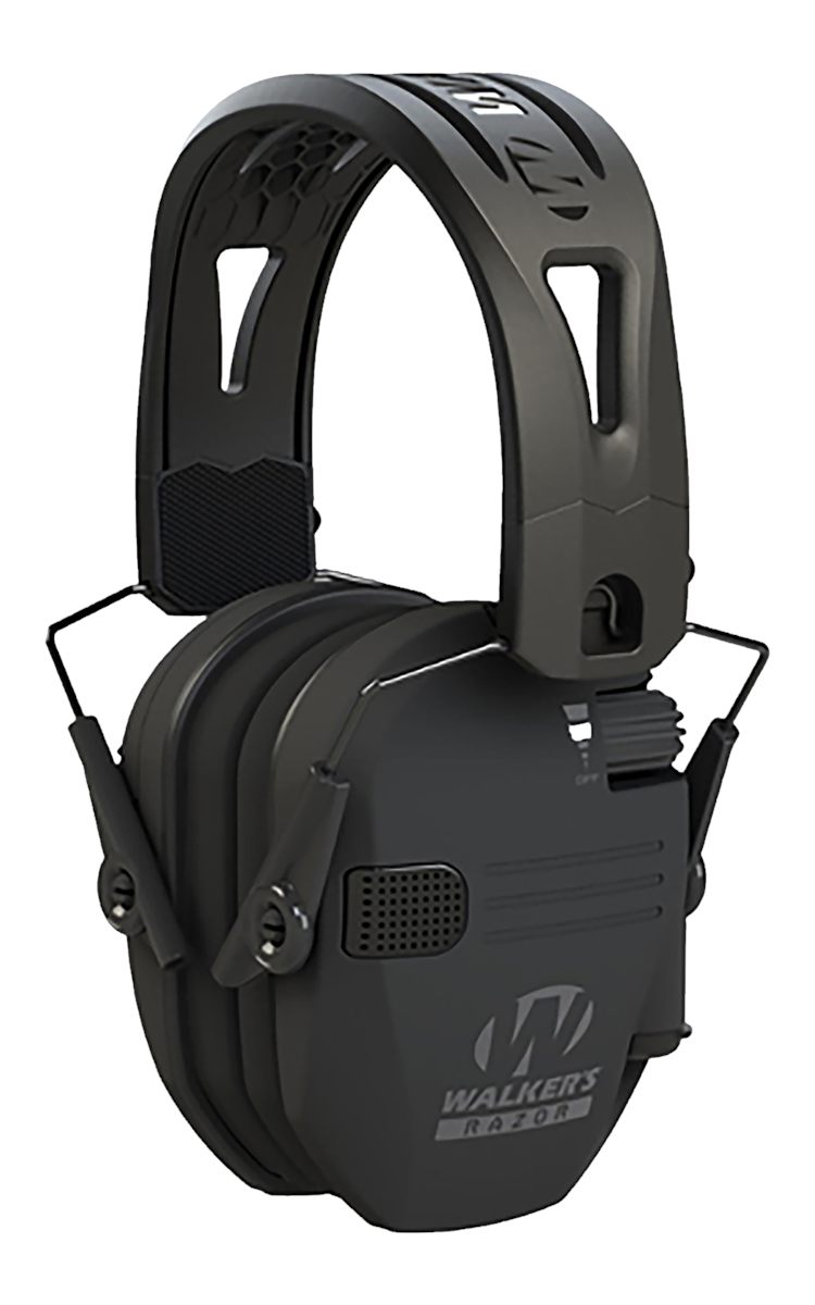 Walker's Razor Tacti-Grip Earmuffs- Black, High Performance Silicone Compos