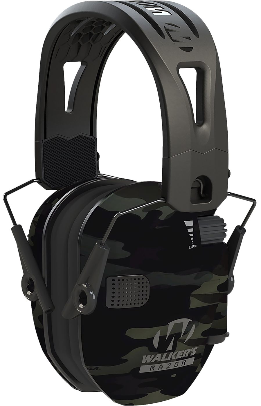 Walker's Razor Tacti-Grip Earmuffs- Multicam Grey Camo, High Performance Si