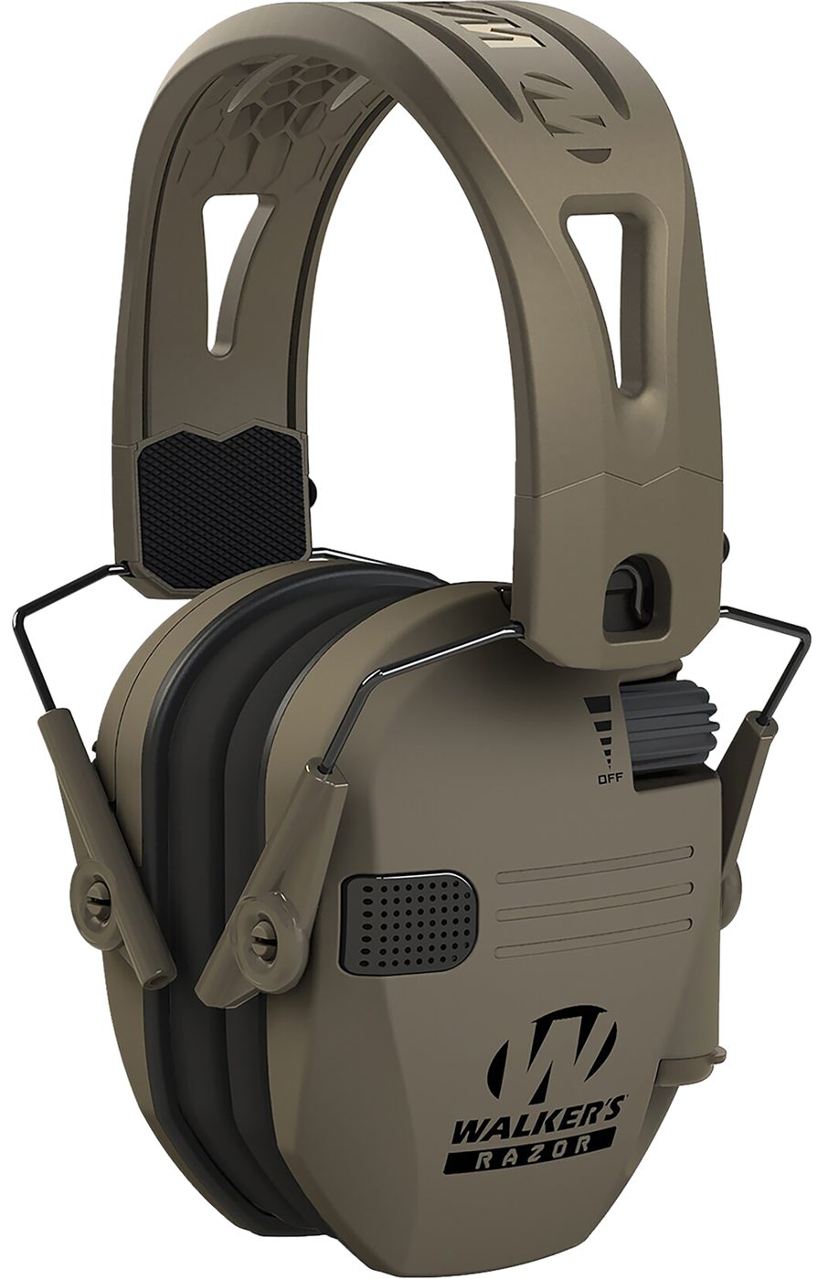 Walker's Razor Tacti-Grip Earmuffs- Mega Flat Dark Earth, High Performance