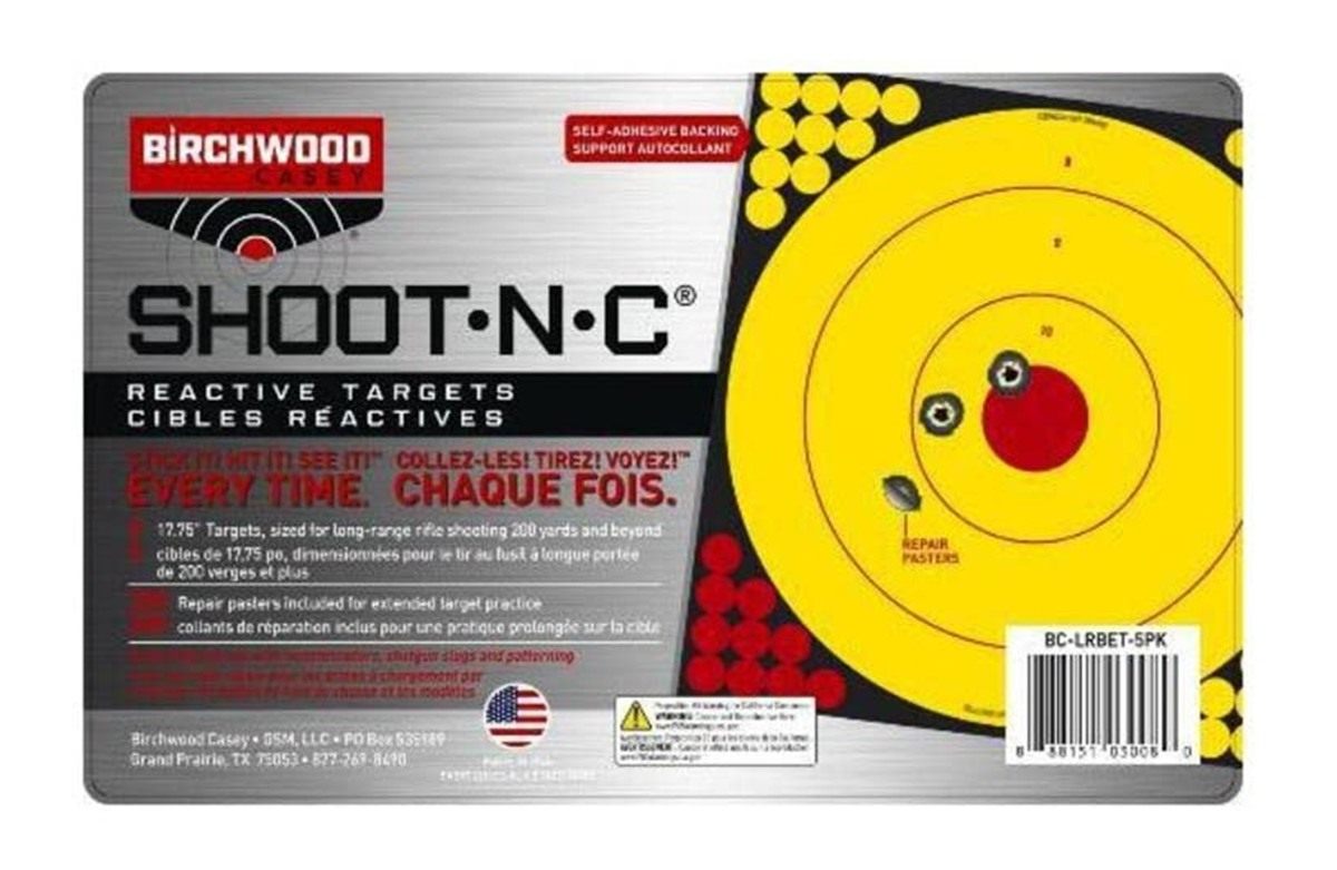 Birchwood Casey Shoot-N-C Long Range Bullseye Always Flat Adhesive Back Tra view 2