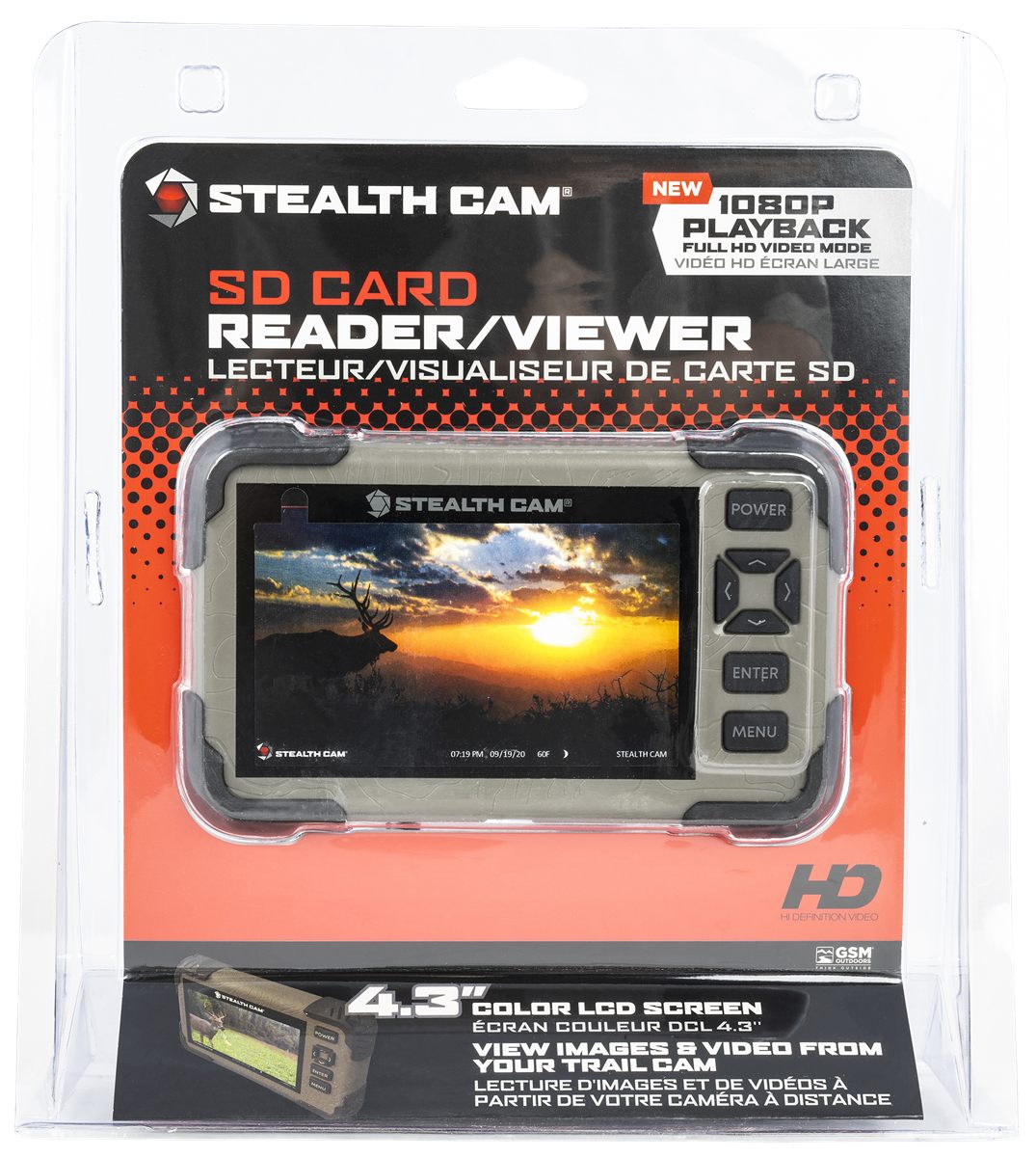Stealth Cam SD Card Reader/Photo HD Video 1080P Viewer | Durable Water-Resi