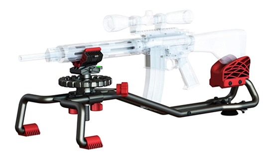 Birchwood Casey BSR Bravo Shooting Rest Rifle Black/Red Steel 15 lbs view 2