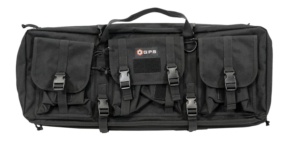 G Outdoors GPS Bags DRC28 Double Rifle Case Black 600D Polyester w/ 2 Padde