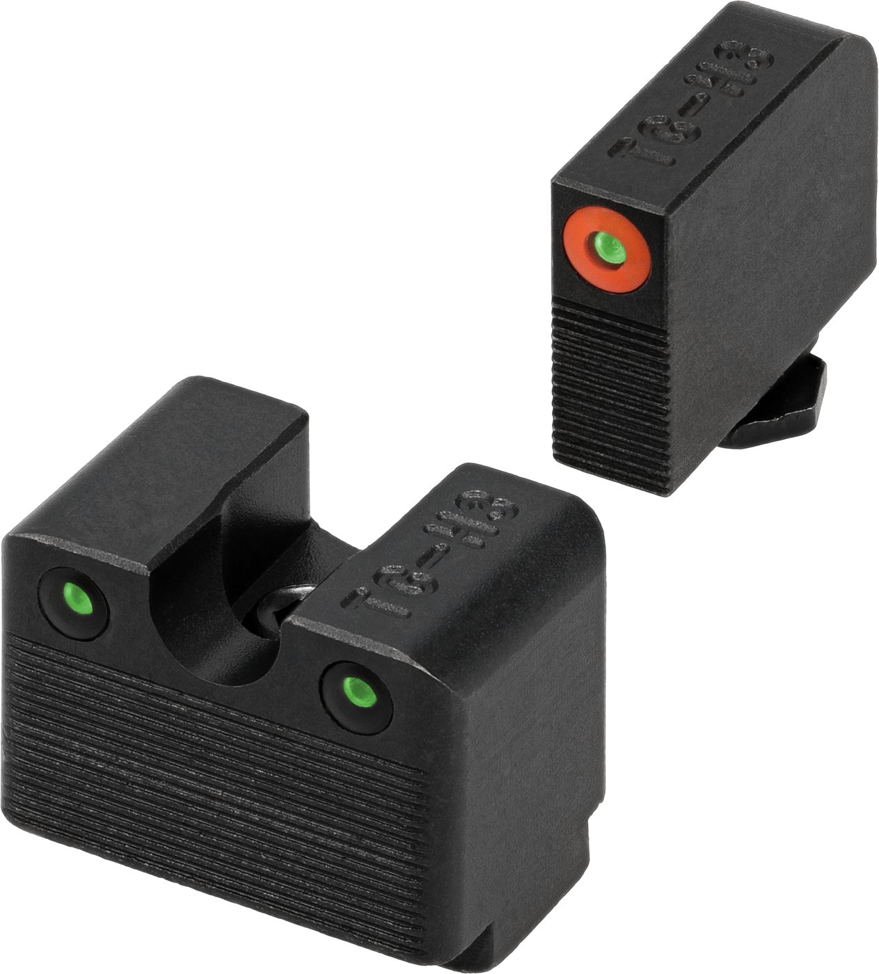 Truglo TGTG231G3MW Tritium Pro Black | Green White Outline Front Sight Rear