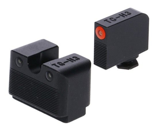 Truglo TGTG231G3MC Tritium Pro Black | Green Orange Outline Front Sight Rea view 3