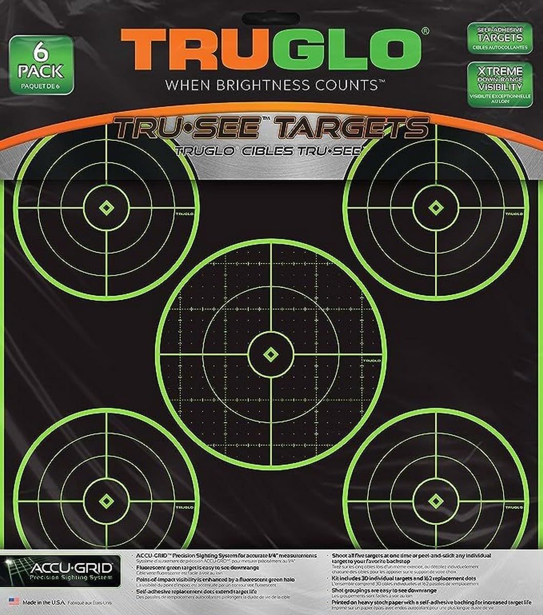 Truglo Tru-See 5-Bull 12X12 Bright Fluorescent Self-Adhesive High-Visible R view 2