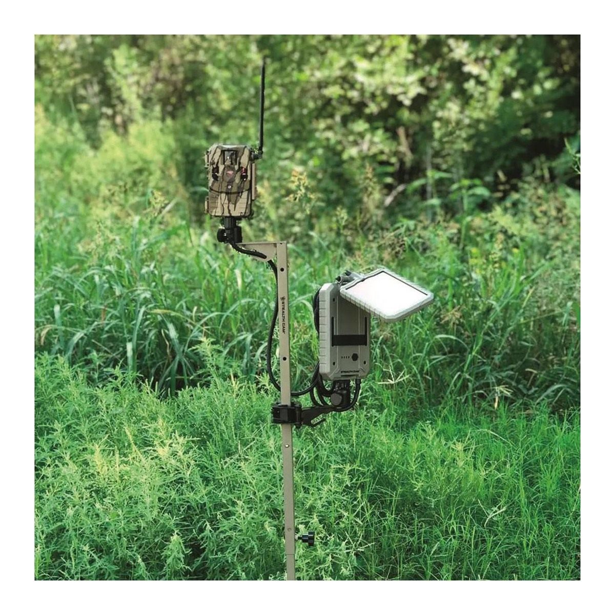 GSM Outdoors Stealth Cam STCCSMP Mounting Post Tan Steel 29-49in High view 2