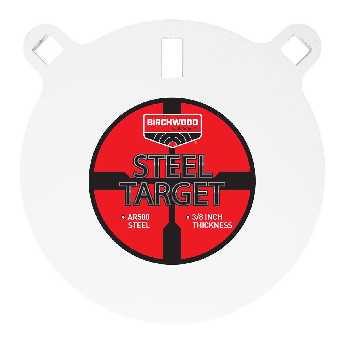 Birchwood Casey BC-RND8-38 Centerfire Target 3/8in AR500 Steel 8in Round Go