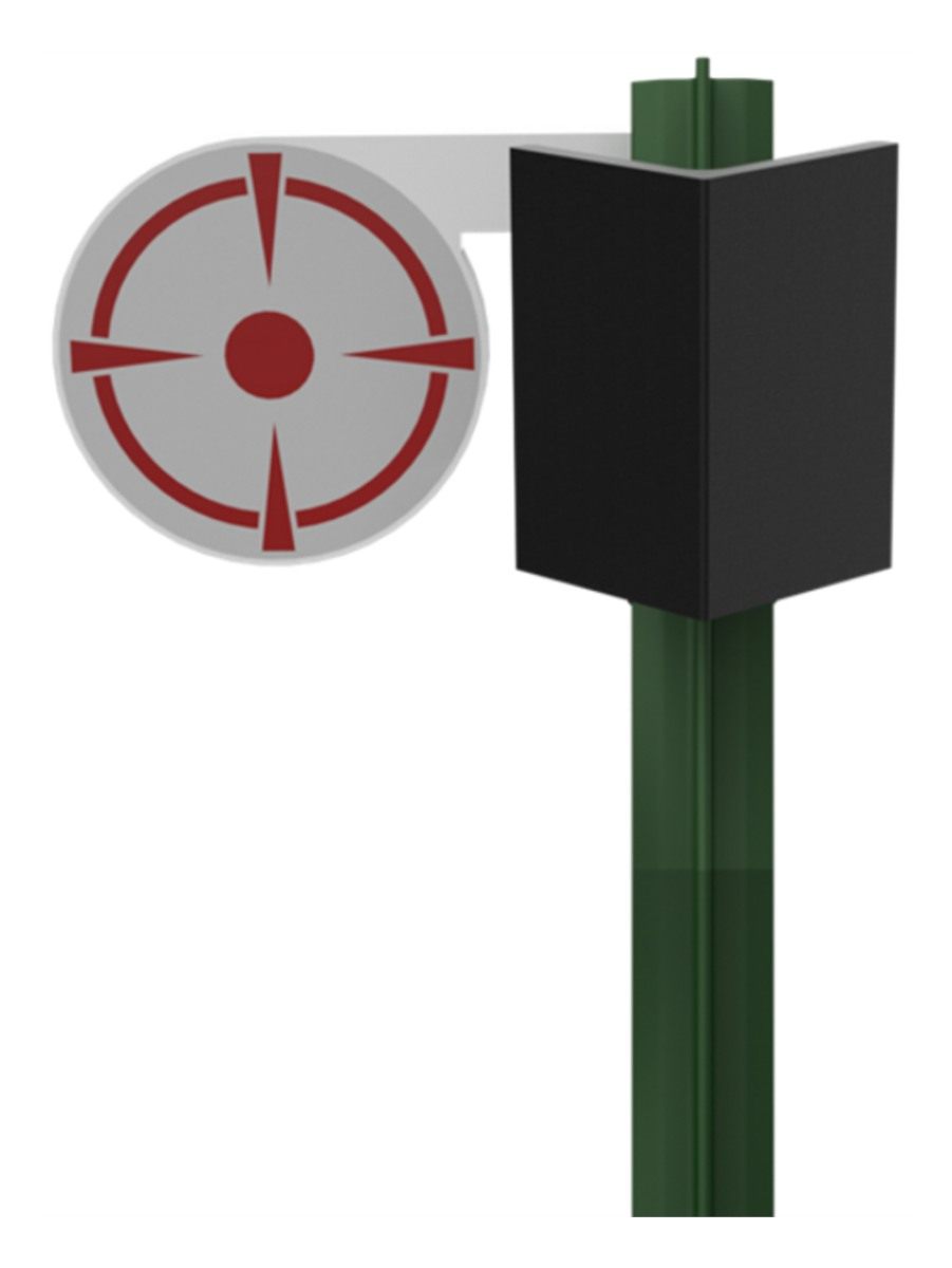 Birchwood Casey TP38DT T-Post Dueling Target Steel Black/White Bullseye view 2
