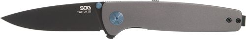 SOG Knife Twitch III 3.1in Sprg Asst Gray/Blue/Black view 2