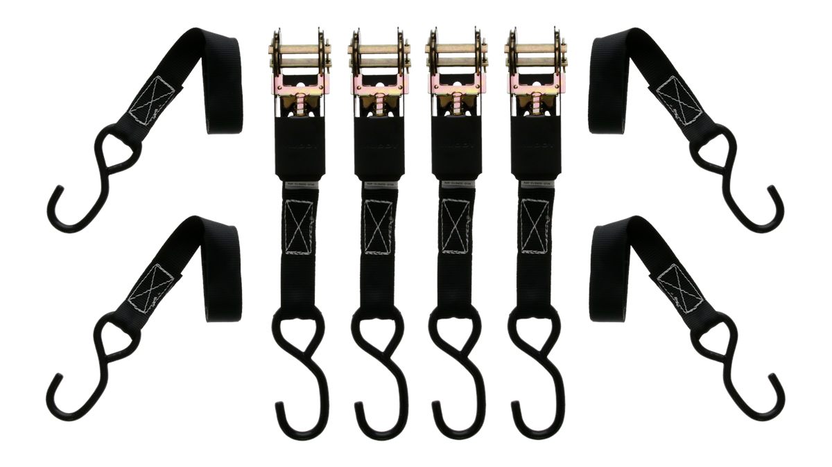 GSM Outdoors Muddy MUD-SDRS10-4PK 1inX10'STD Duty Ratchet Strap