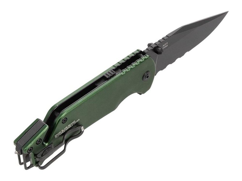SOG Knives Escape ATK 2.0 EDC 3.40in Folding Clip Point Part Serrated Black view 3