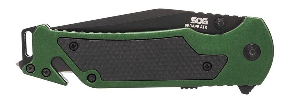 SOG Knives Escape ATK 2.0 EDC 3.40in Folding Clip Point Part Serrated Black view 4