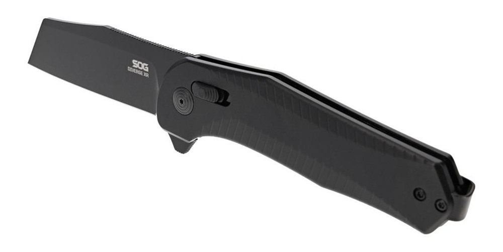 SOG Knives Diverge XR Folder 3in Folding EDC Plain Black PVD D2 Steel Blade view 2