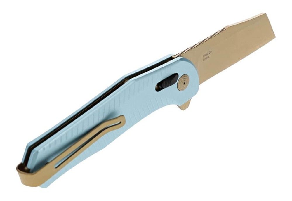 SOG Knives Tools Diverge XR Folding Knife 3in Sheepsfoot Blade Gold and Lig