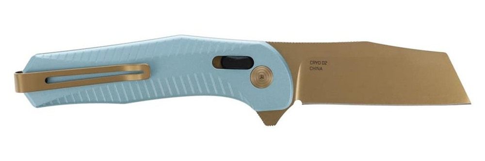 SOG Knives Tools Diverge XR Folding Knife 3in Sheepsfoot Blade Gold and Lig view 5