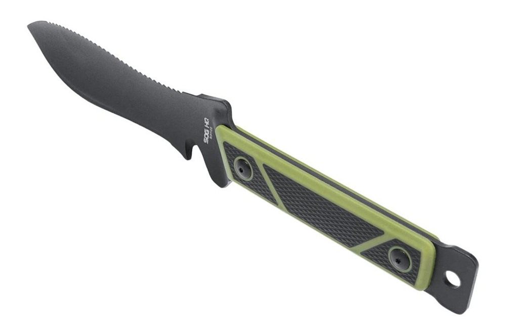 SOG Knives Rip Tide Fixed Knife 6-1/2in Spear Point Blade Black Green view 2