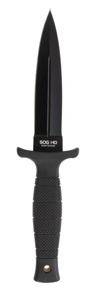 SOG Knives Nightshade Fixed Knife 4-3/4in Spear Point Blade Black view 3