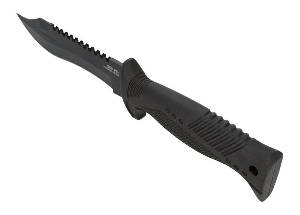 Sog Specialty Knives Pinnacle Bowie Fixed Knife 7-1/2in Clip Point Blade Bl view 4