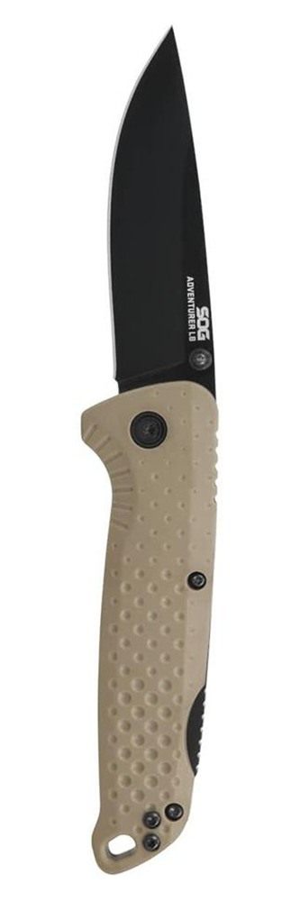 SOG Knives Adventurer LB Folding Knife 3in Drop Point Blade FDE view 5