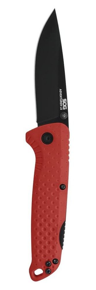 SOG Knives Adventurer LB Folding Knife 3in Drop Point Blade Red view 5