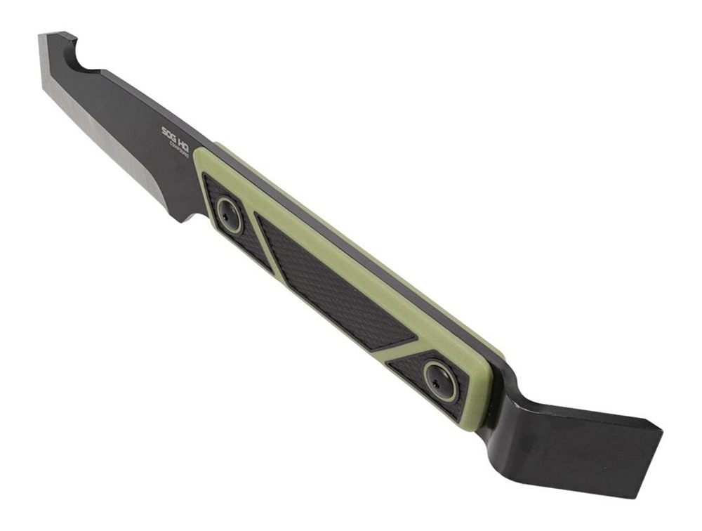 SOG Knives Compound Tac-Pry Fixed Knife 4in Bar Blade Green Black view 2