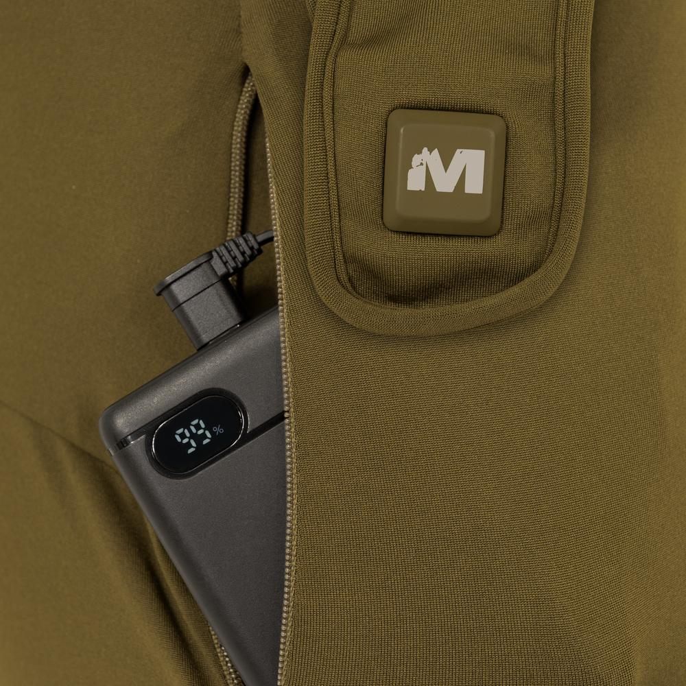 Muddy Outdoors Men's Nucleus Heated Base Layer Pants Brown Clay Medium