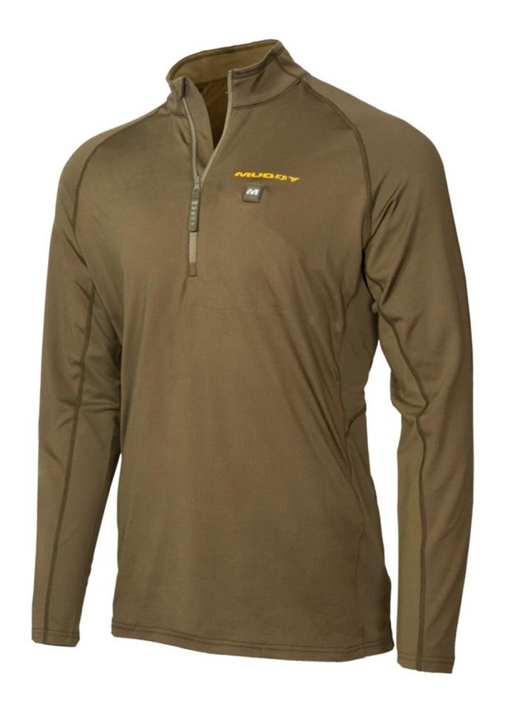 Muddy Outdoors Men's Nucleus Heated Base Layer Shirt Brown Clay Large view 2