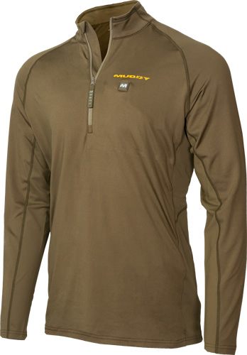 Muddy Outdoors Men's Nucleus Heated Base Layer Shirt Brown Clay Large view 3