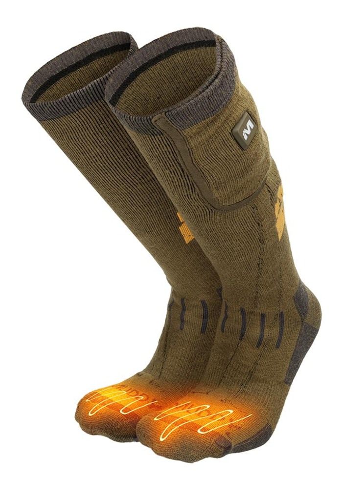 Muddy Outdoors Men's Nucleus Heated Socks Brown Clay Medium/Large view 2