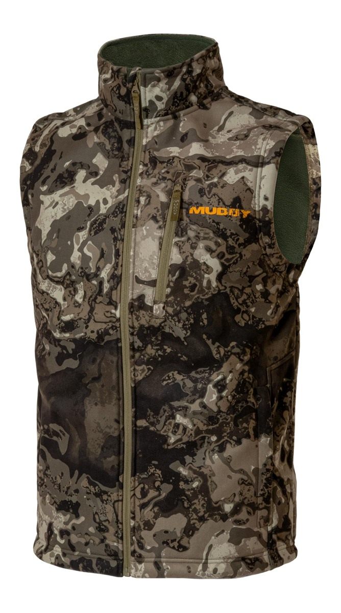Muddy Outdoors Men's TRX Softshell Vest Veil Canyon Gray Medium