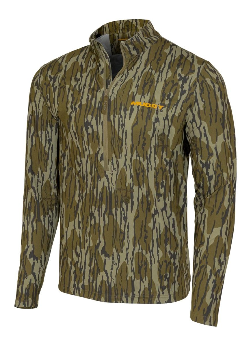 Muddy Outdoors Men's TRX Lightweight Quarter Zip Shirt Mossy Oak Bottomland